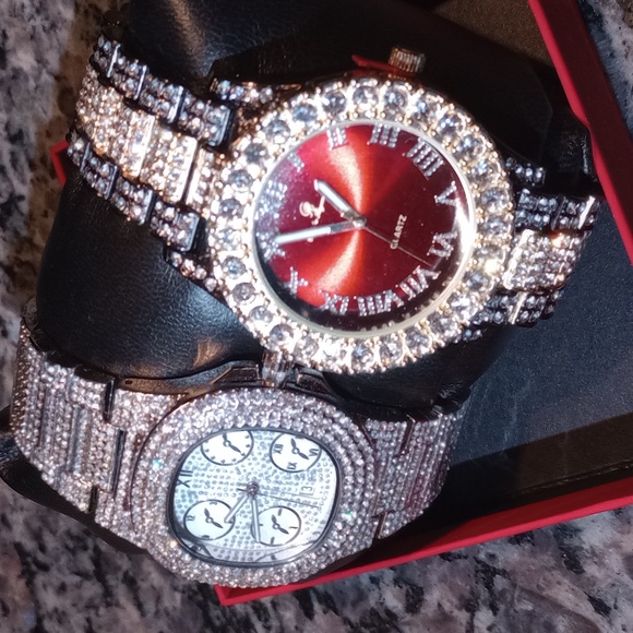 Two Watches Unisex 90 DAY Warranty Australian prototypes. Real Lab Diamonds VVS